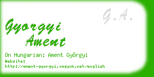 gyorgyi ament business card