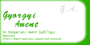 gyorgyi ament business card